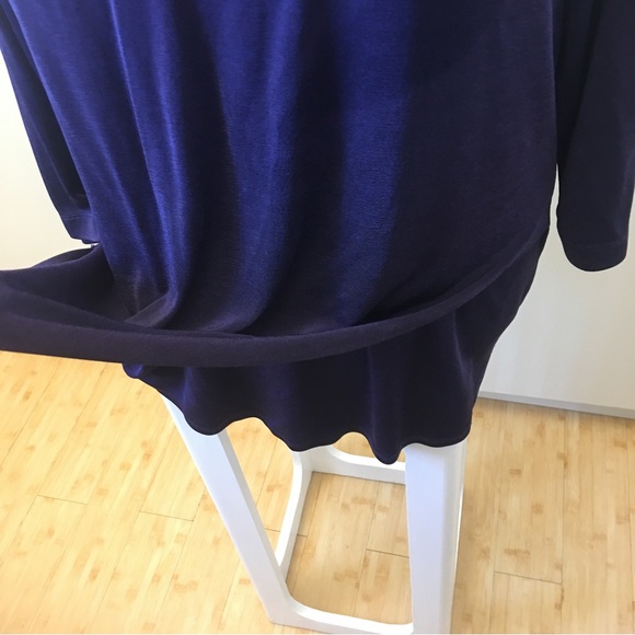 Chico’s Travellers purple asymmetrical long sleeve tee never wrinkle Size XL - Picture 2 of 5